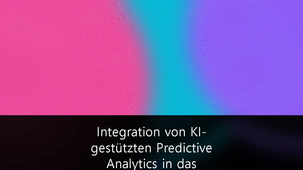 Integration von KI-gestützten Predictive Analytics in das strategische Risikomanagement: Der Leitfaden für die resiliente Ära