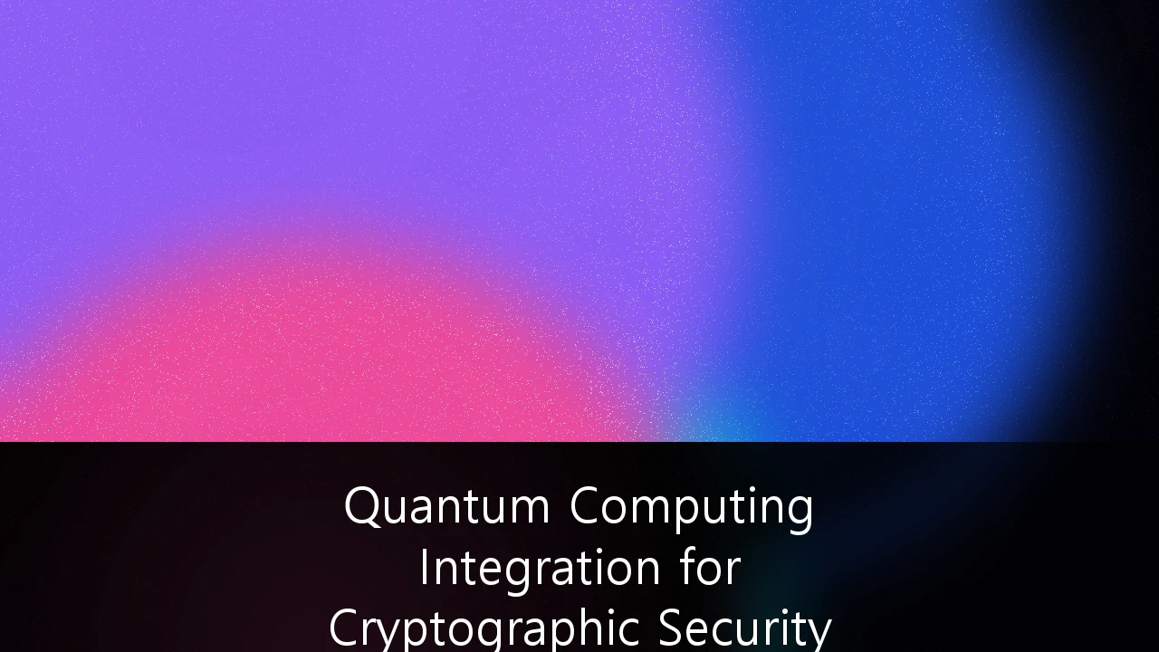 Quantum Computing Integration for Cryptographic Security in Financial Services: A Strategic Guide to Post-Quantum Migration