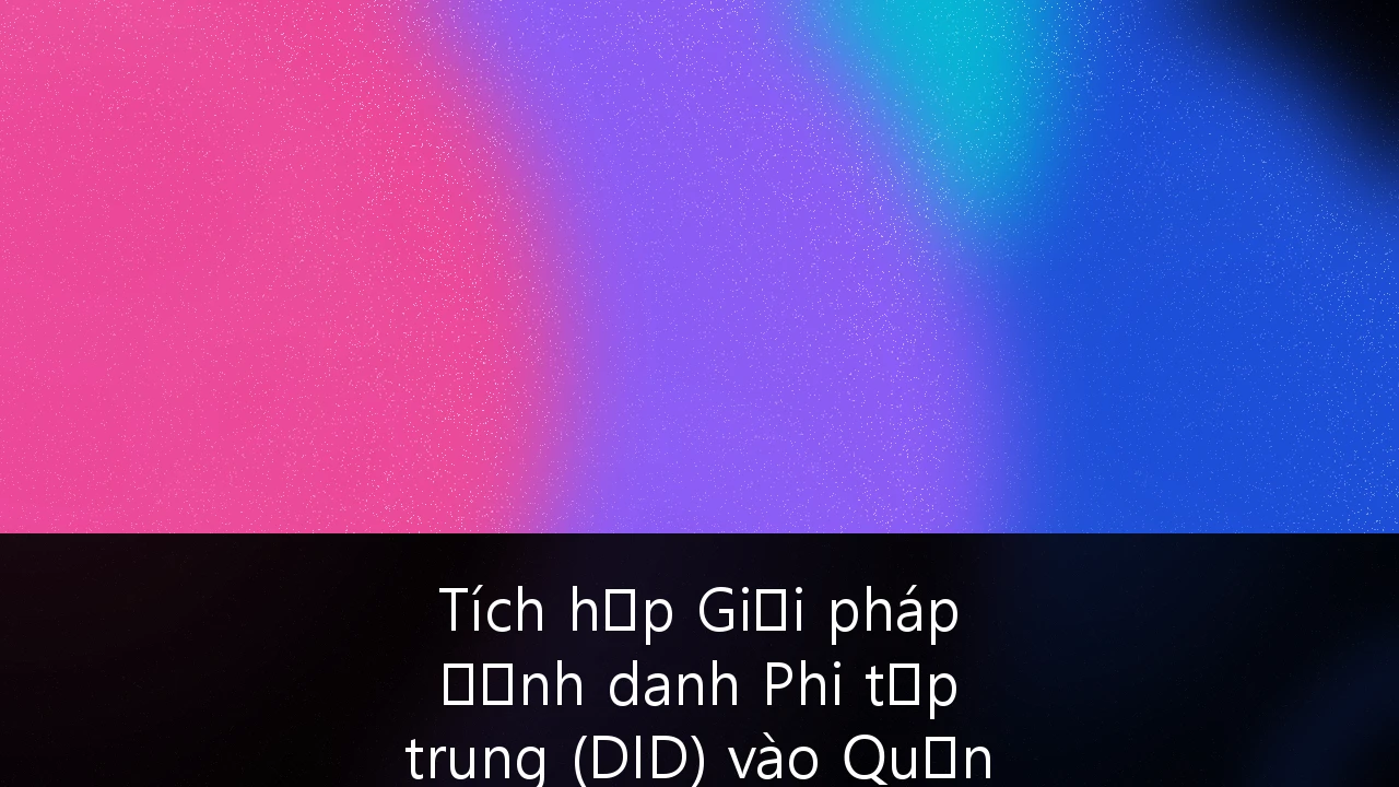 Tích hợp Giải pháp Định danh Phi tập trung (DID) vào Quản trị Dữ liệu Doanh nghiệp: Chiến lược Bảo mật và Tuân thủ Decree 13